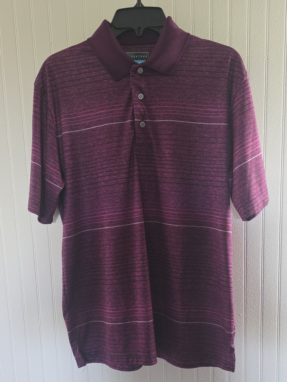 Men's Pga Tour Performance Polo Shirt - Plum